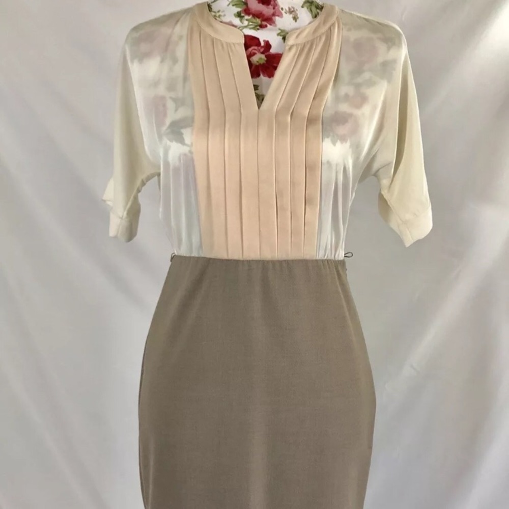 Ann Taylor Loft Sheer Top Dress 0P career boss